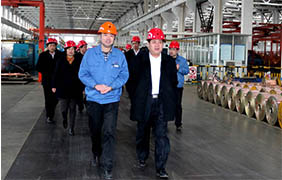 山东省东平县党政代表团来mg不朽情缘电缆旅行考察