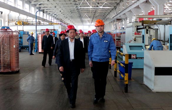 2016年3月28日，，，，山东省新泰市党政代表团一行来mg不朽情缘电缆旅行